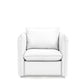 Divani Casa Tamworth - Modern White Leather Swivel Lounge Chair-2