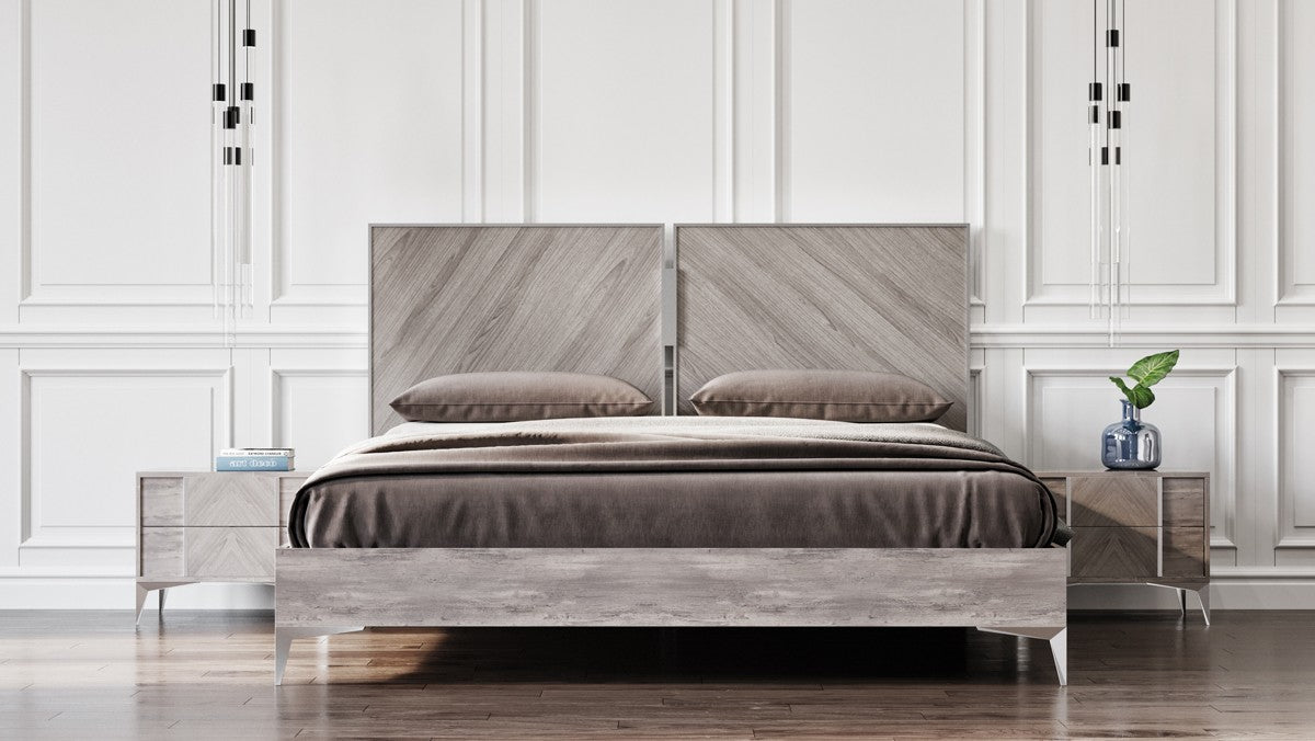 Vig Furniture Nova Domus Alexa Italian Modern Grey Nightstand | Modishstore | Nightstands-6