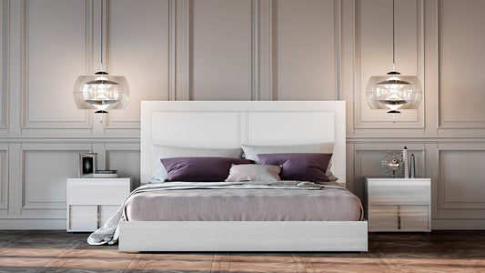 Modrest Nicla Italian Modern White Bed | Modishstore | Beds