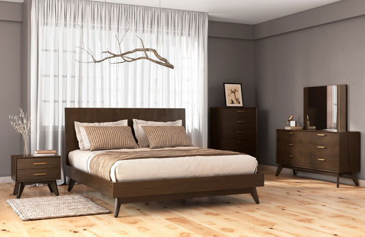 Modrest Novak Modern Dark Oak Bed | Modishstore | Beds
