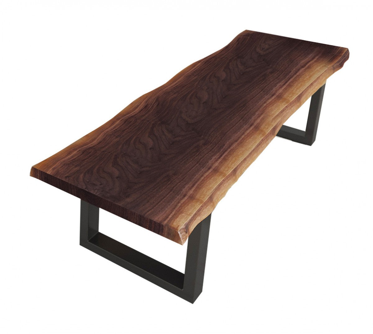 Vig Furniture Modrest Taylor Modern Live Edge Wood Dining Bench | Modishstore | Stools & Benches-2