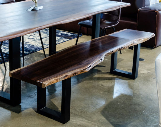 Vig Furniture Modrest Taylor Modern Live Edge Wood Dining Bench | Modishstore | Stools & Benches