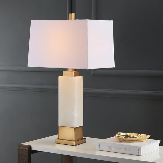 Safavieh Rozella Alabaster 29.5-Inch H Table Lamp - White | Table Lamps | Modishstore