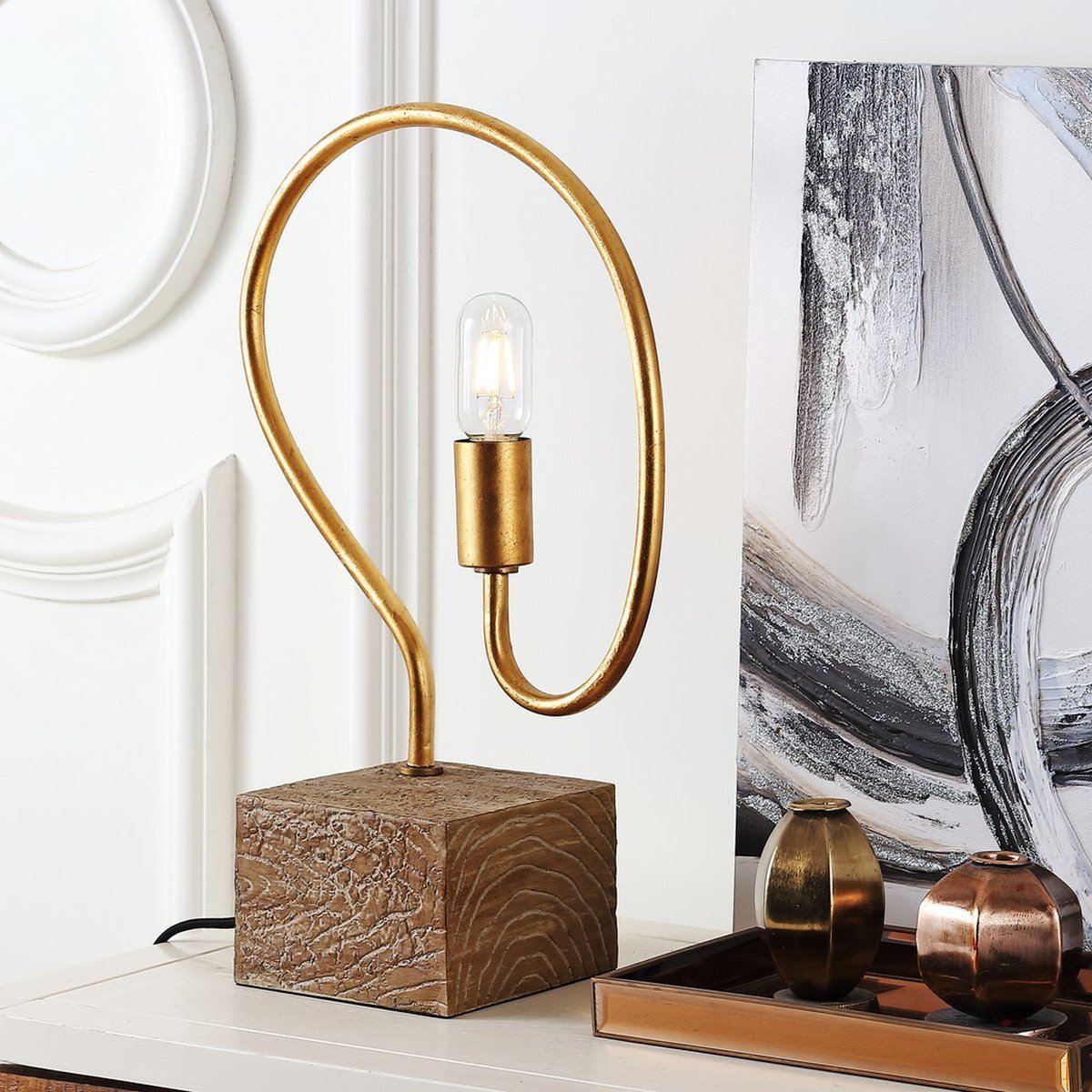 Safavieh Tori 19.25-Inch H Table Lamp - Gold | Table Lamps | Modishstore