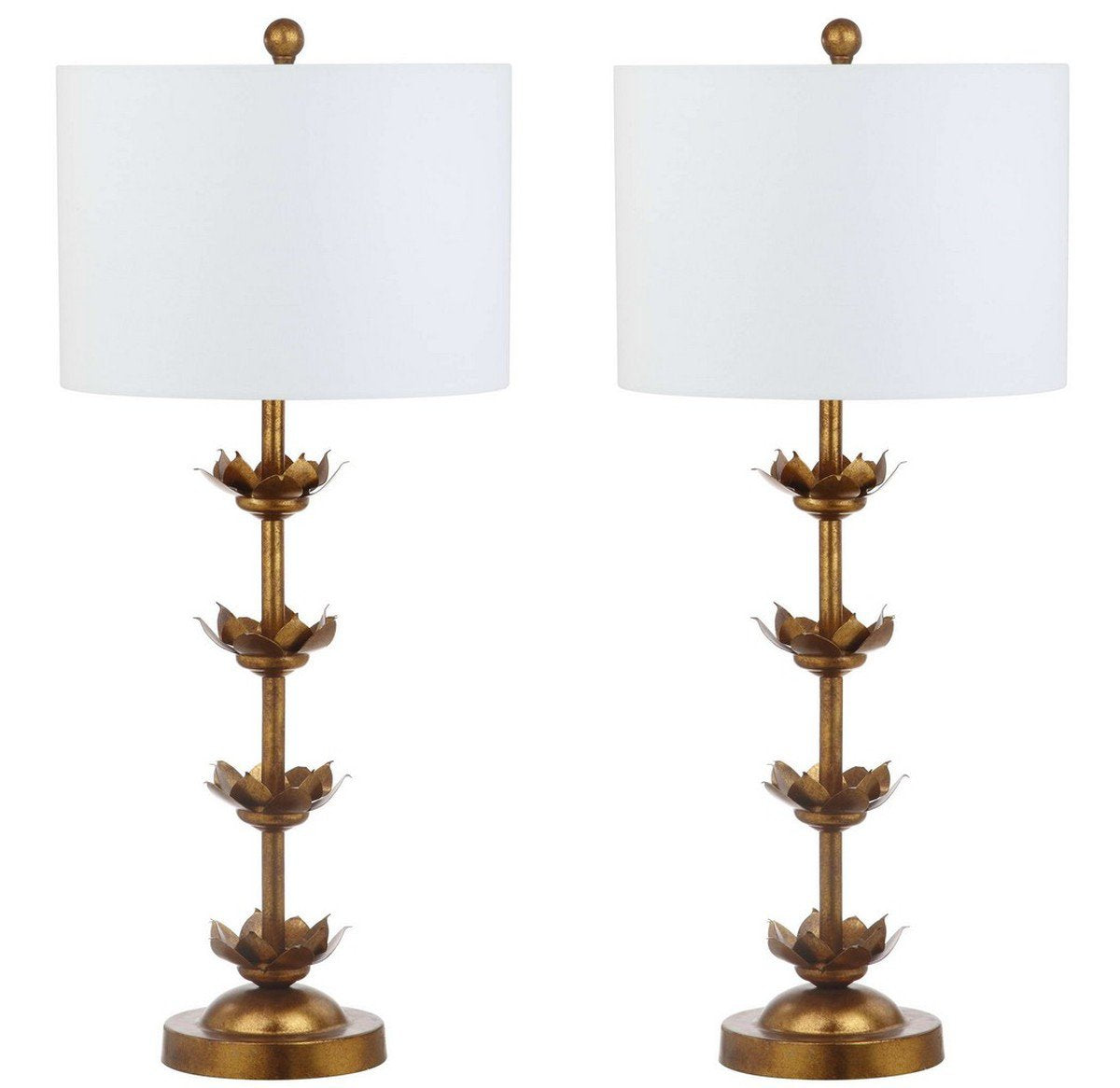 Safavieh Lani Leaf 32-Inch H Table Lamp Set Of 2 - Antique Gold | Table Lamps | Modishstore - 2