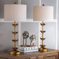 Safavieh Lani, 32 Inch, Antique Gold, Iron Table Lamp Set Of 2 W/ Usb Port ? Set Of 2 - Antiqued Gold | Table Lamps | Modishstore
