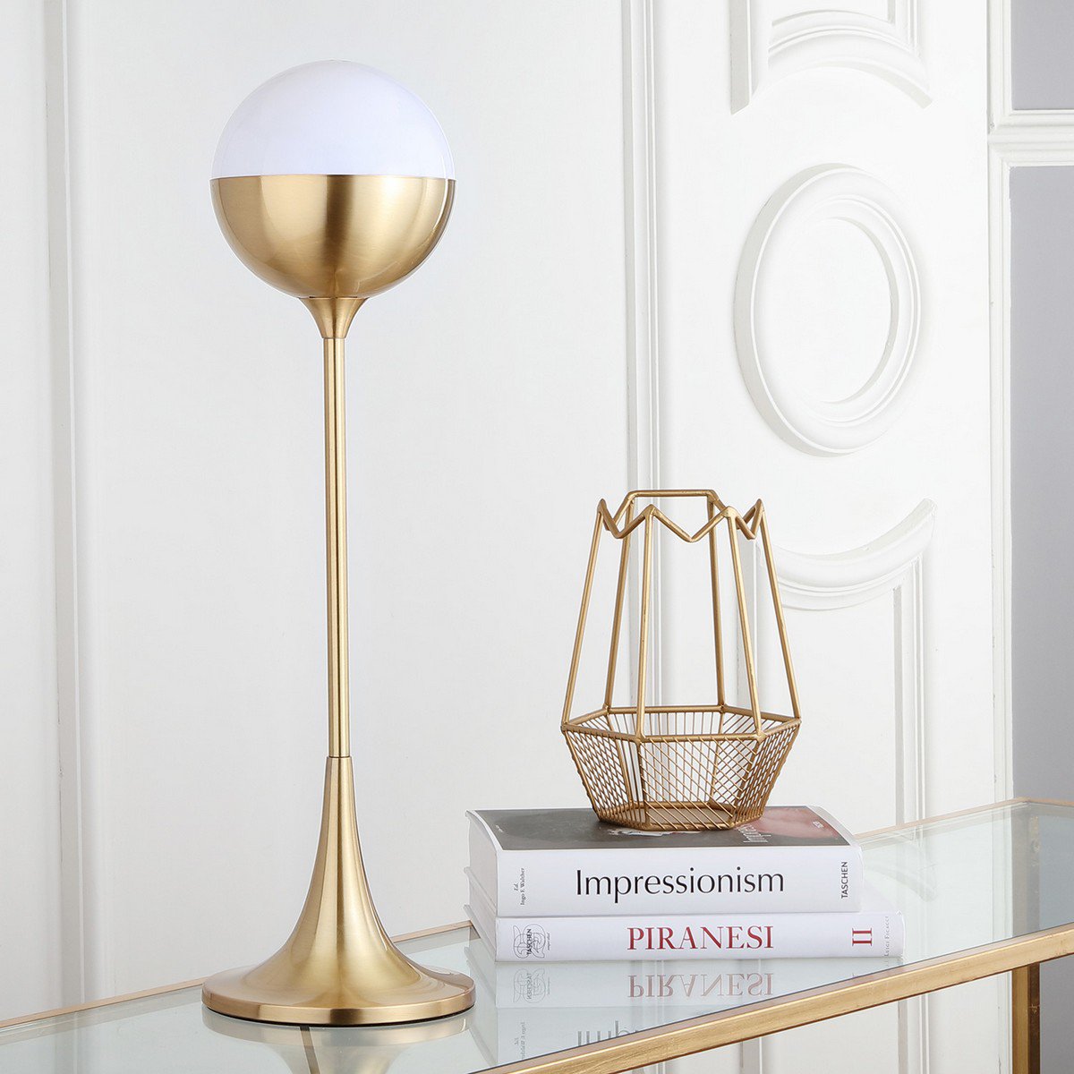 Safavieh Lando 27-Inch H Table Lamp - Brass Gold | Table Lamps | Modishstore