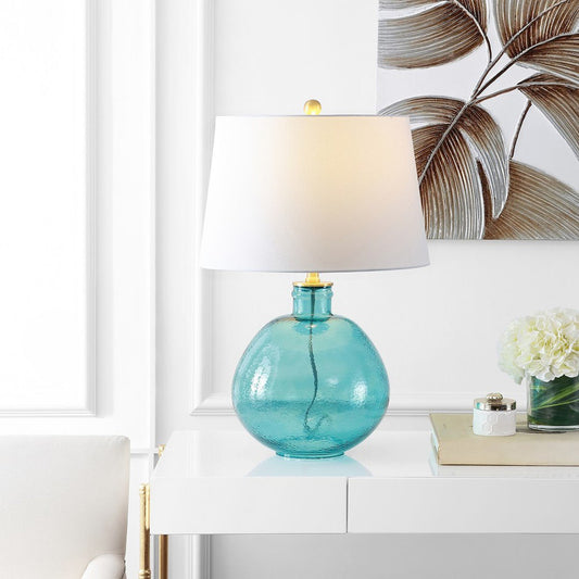 Safavieh Rasby 27 Inch H Glass Table Lamp - Blue | Table Lamps | Modishstore