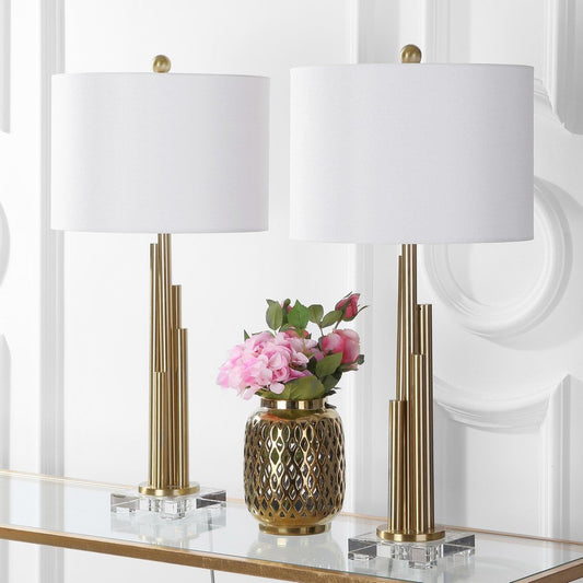 Safavieh Hopper Table Lamp Set Of 2 - Brass Gold | Table Lamps | Modishstore