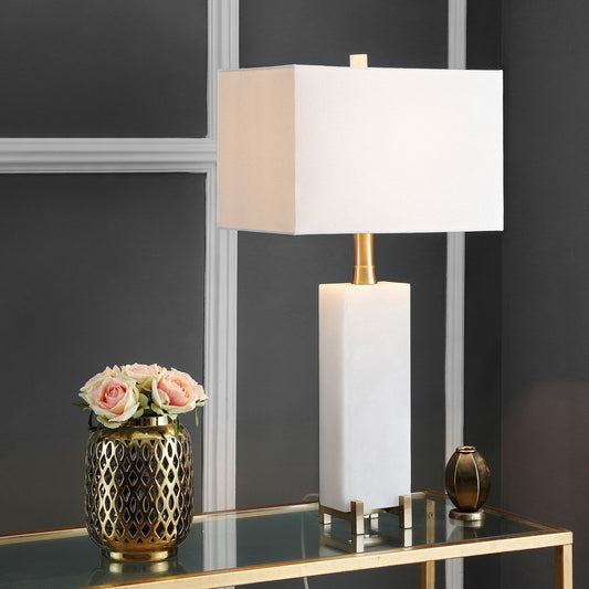 Safavieh Sloane Alabaster Table Lamp - White | Table Lamps | Modishstore