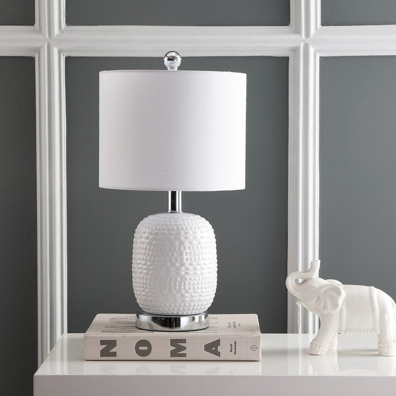 Safavieh Tucana, 19 Inch, White, Ceramic/Iron Table Lamp W/ Usb Port? - White | Table Lamps | Modishstore