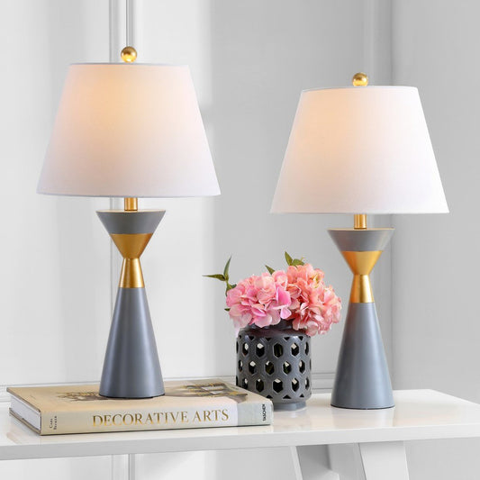 Safavieh Lian Table Lamp Set Of 2 - Grey | Table Lamps | Modishstore