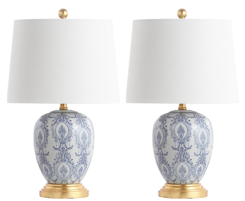 Safavieh Kalel Table Lamp Set Of 2 - Blue | Table Lamps | Modishstore - 2