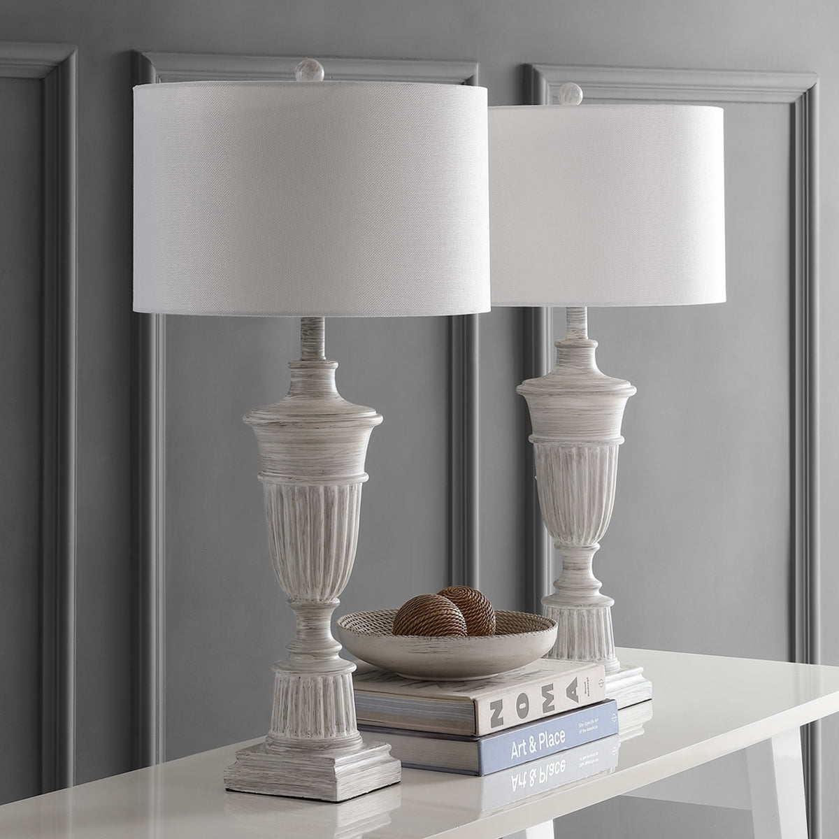 Safavieh Kylen Table Lamp Set Of 2 - White Wash | Table Lamps | Modishstore