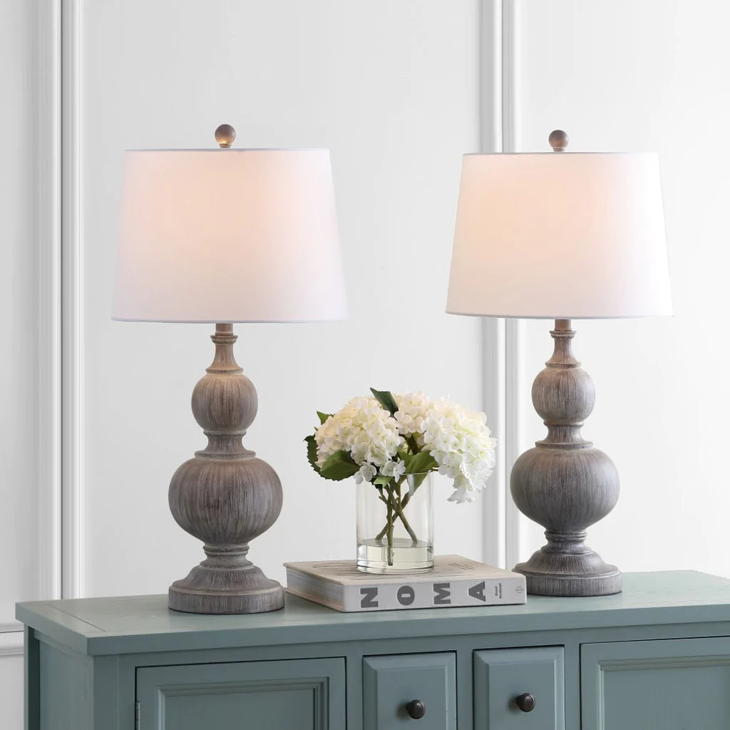 Safavieh Ephraim Table Lamp Set Of 2 - Grey | Table Lamps | Modishstore