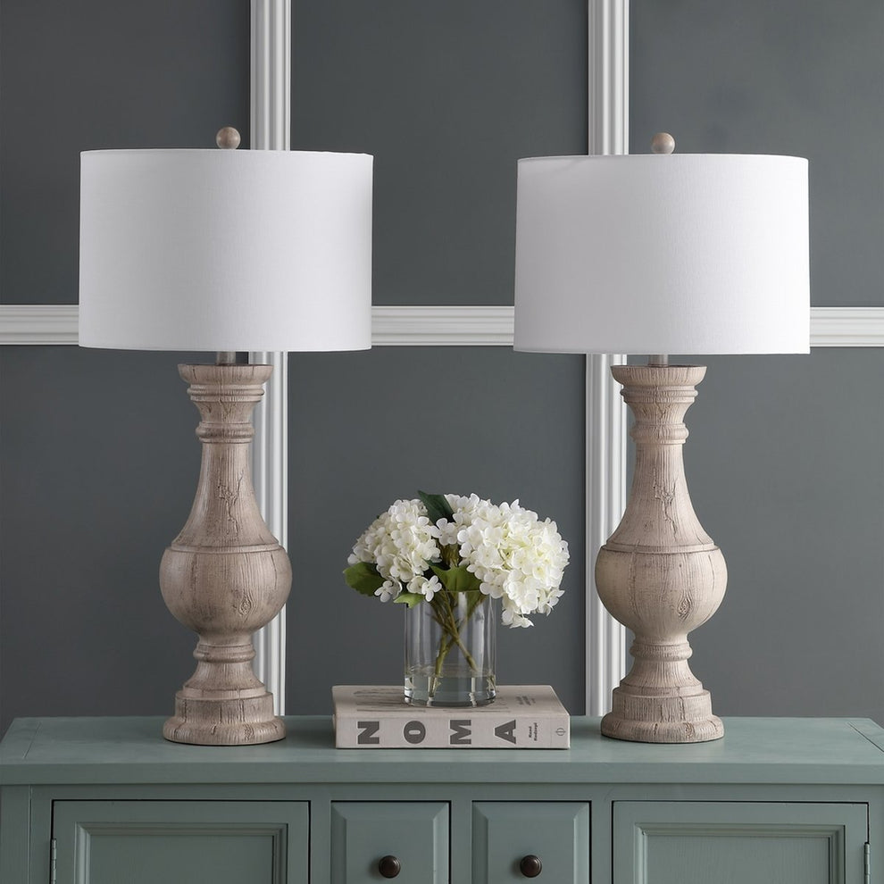 Safavieh Savion Table Lamp Set Of 2 - White Wash | Table Lamps | Modishstore - 2