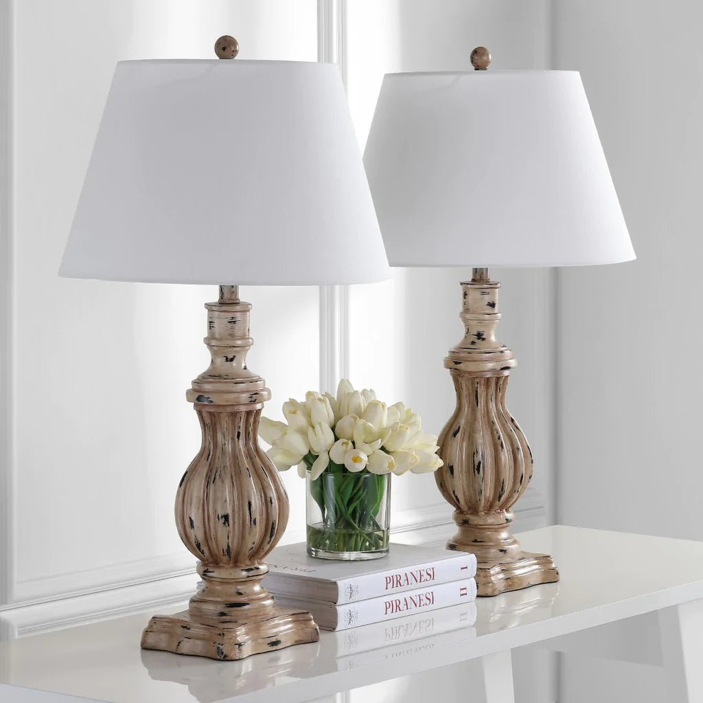 Safavieh Tanner Table Lamp Set Of 2 - Antique Brown | Table Lamps | Modishstore - 2