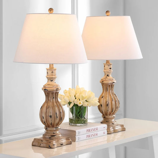 Safavieh Tanner Table Lamp Set Of 2 - Antique Brown | Table Lamps | Modishstore