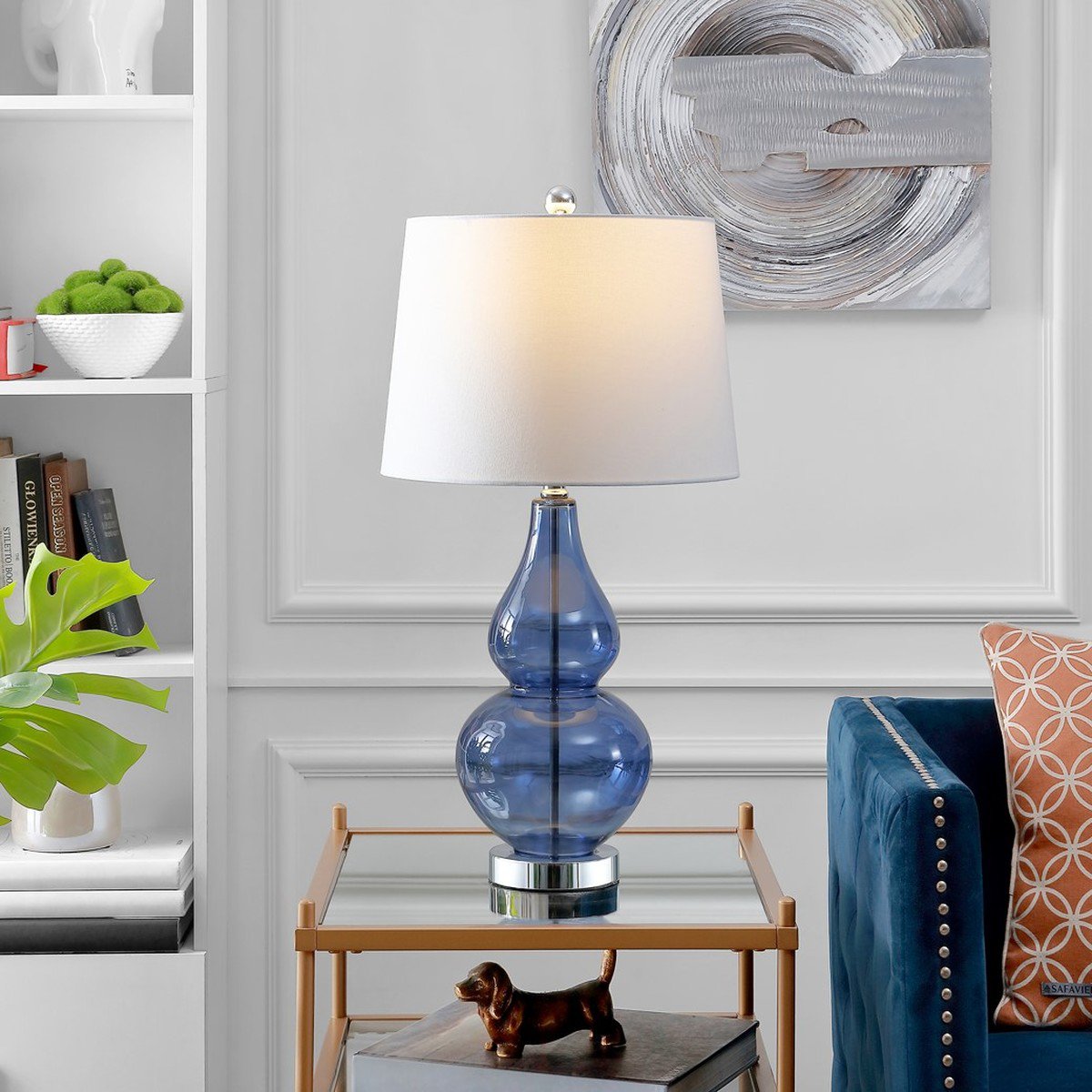 Safavieh Frena Table Lamp Set Of 2 - Blue | Table Lamps | Modishstore