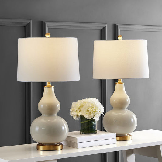 Safavieh Karlen Table Lamp Set Of 2 - Cream | Table Lamps | Modishstore
