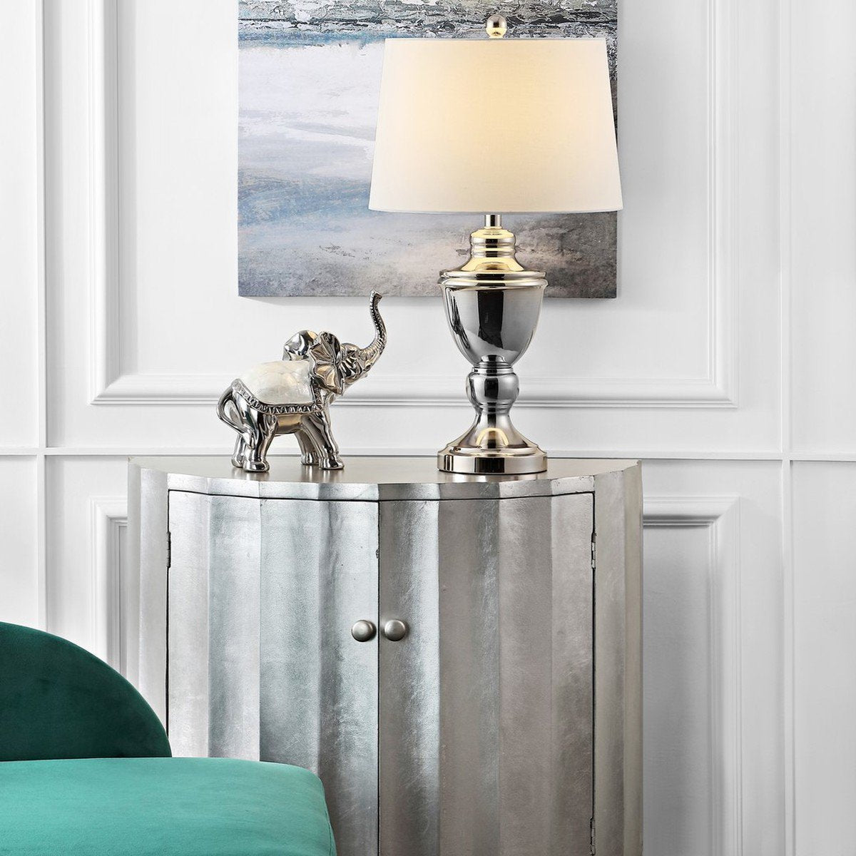 Safavieh Ressa Table Lamp - Polished Nickel | Table Lamps | Modishstore
