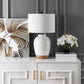 Safavieh Portcia Table Lamp - Speckled Ivory Glaze With Bottom Clay Color | Table Lamps | Modishstore - 3