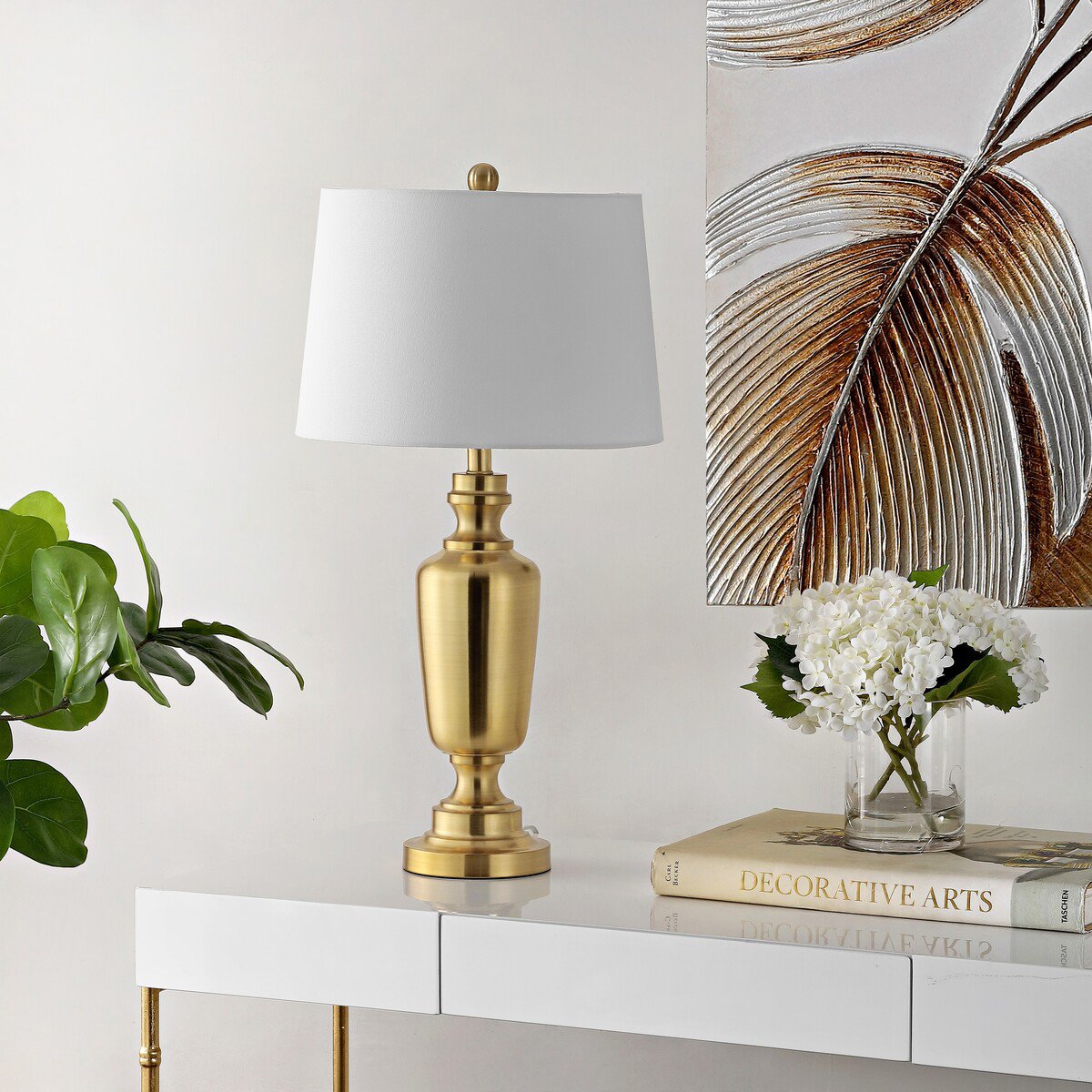 Safavieh Ezra Iron Table Lamp - Brass | Table Lamps | Modishstore