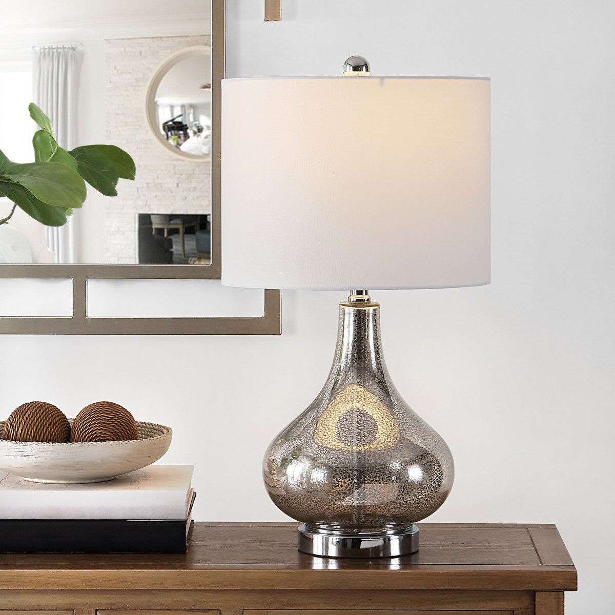Safavieh Brooks Glass Table Lamp - Silver | Table Lamps | Modishstore