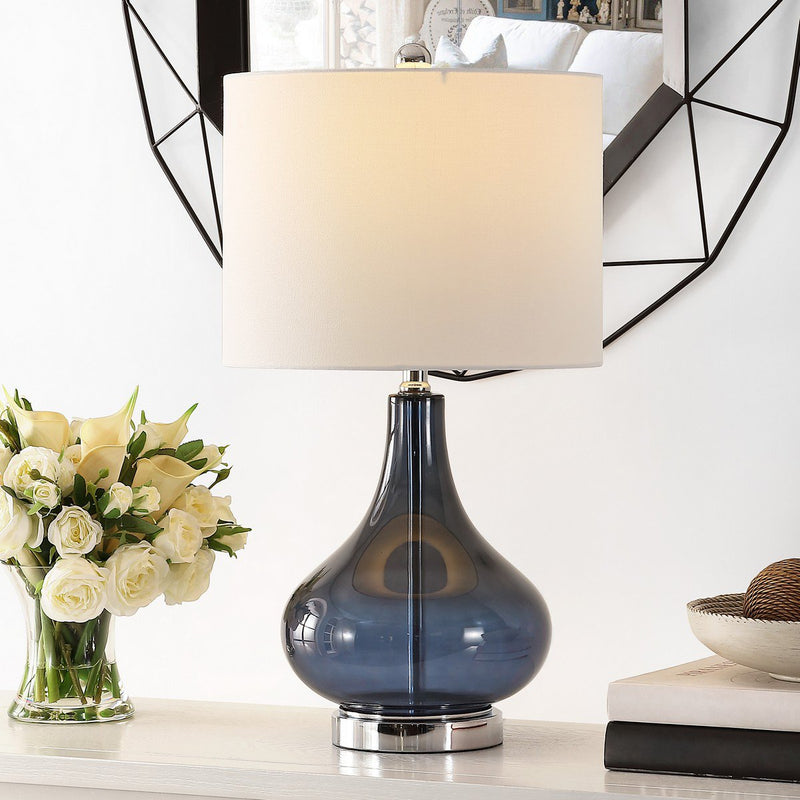Safavieh Brooks Glass Table Lamp - Blue | Table Lamps | Modishstore