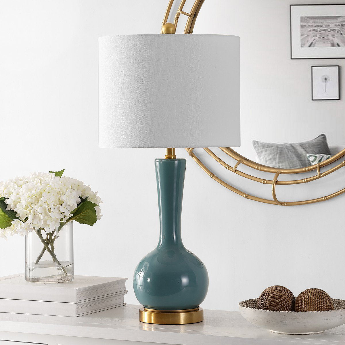 Safavieh Gaetna Glass Table Lamp - Blue | Table Lamps | Modishstore - 3