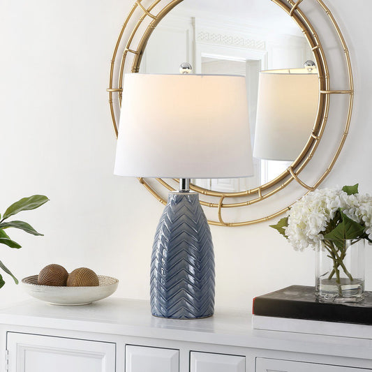 Safavieh Naji Glass Table Lamp - Grey | Table Lamps | Modishstore