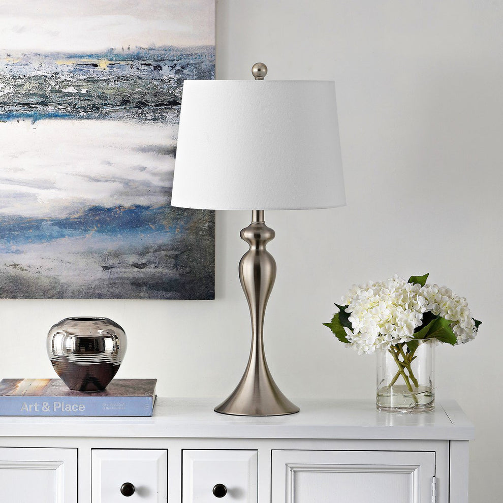 Safavieh Bayan Iron Table Lamp - Nickel | Table Lamps | Modishstore - 3