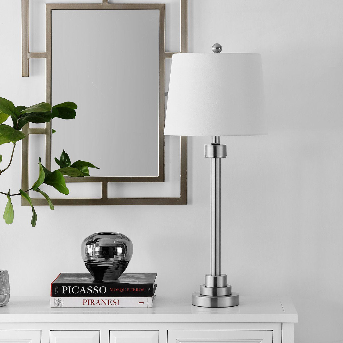 Safavieh Baxter Iron Table Lamp - Nickel | Table Lamps | Modishstore - 3