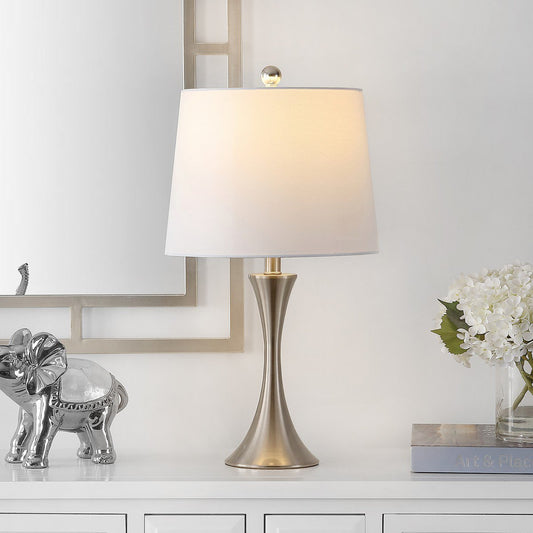 Safavieh Benita Iron Table Lamp - Nickel | Table Lamps | Modishstore