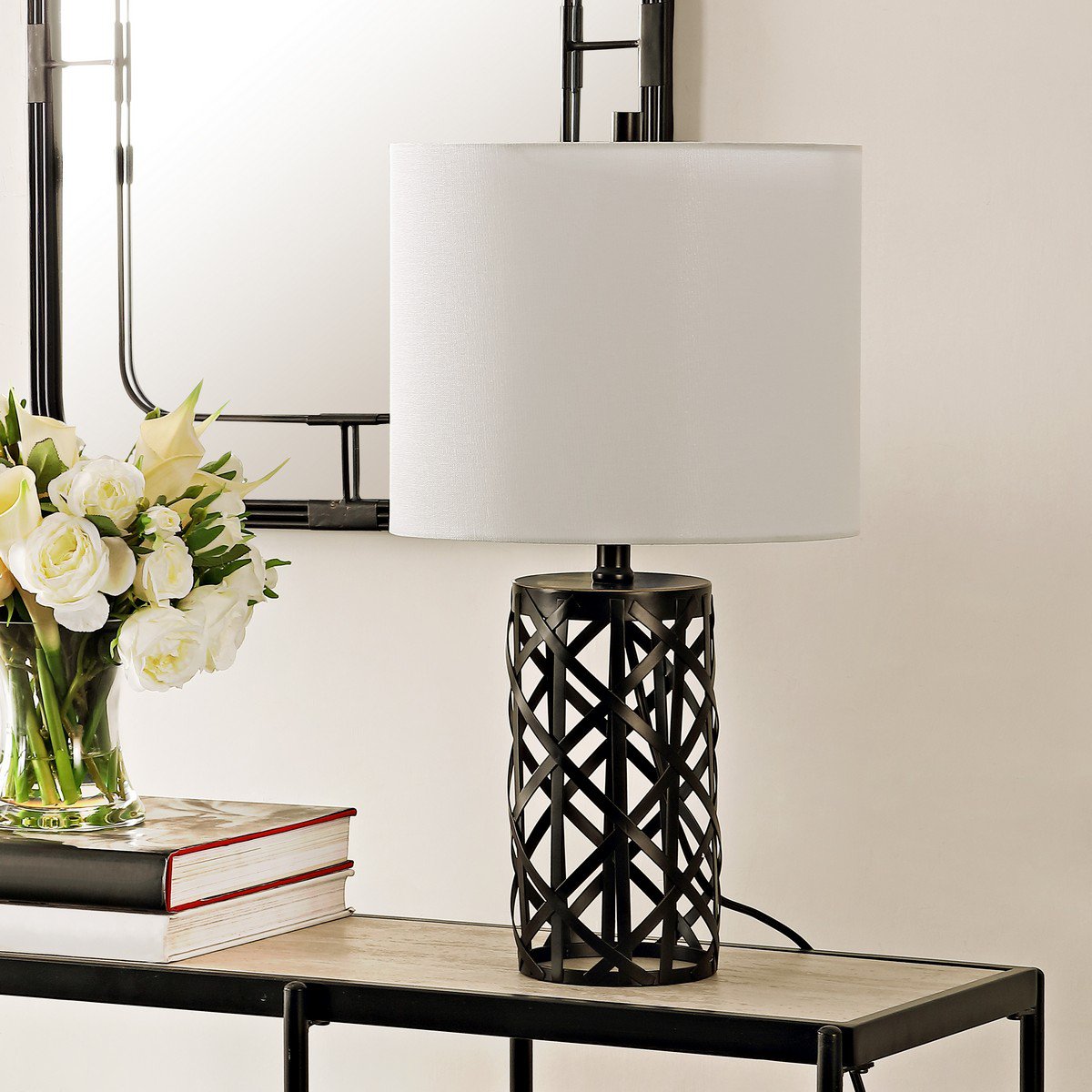 Safavieh Berny Iron Table Lamp - Black | Table Lamps | Modishstore - 3