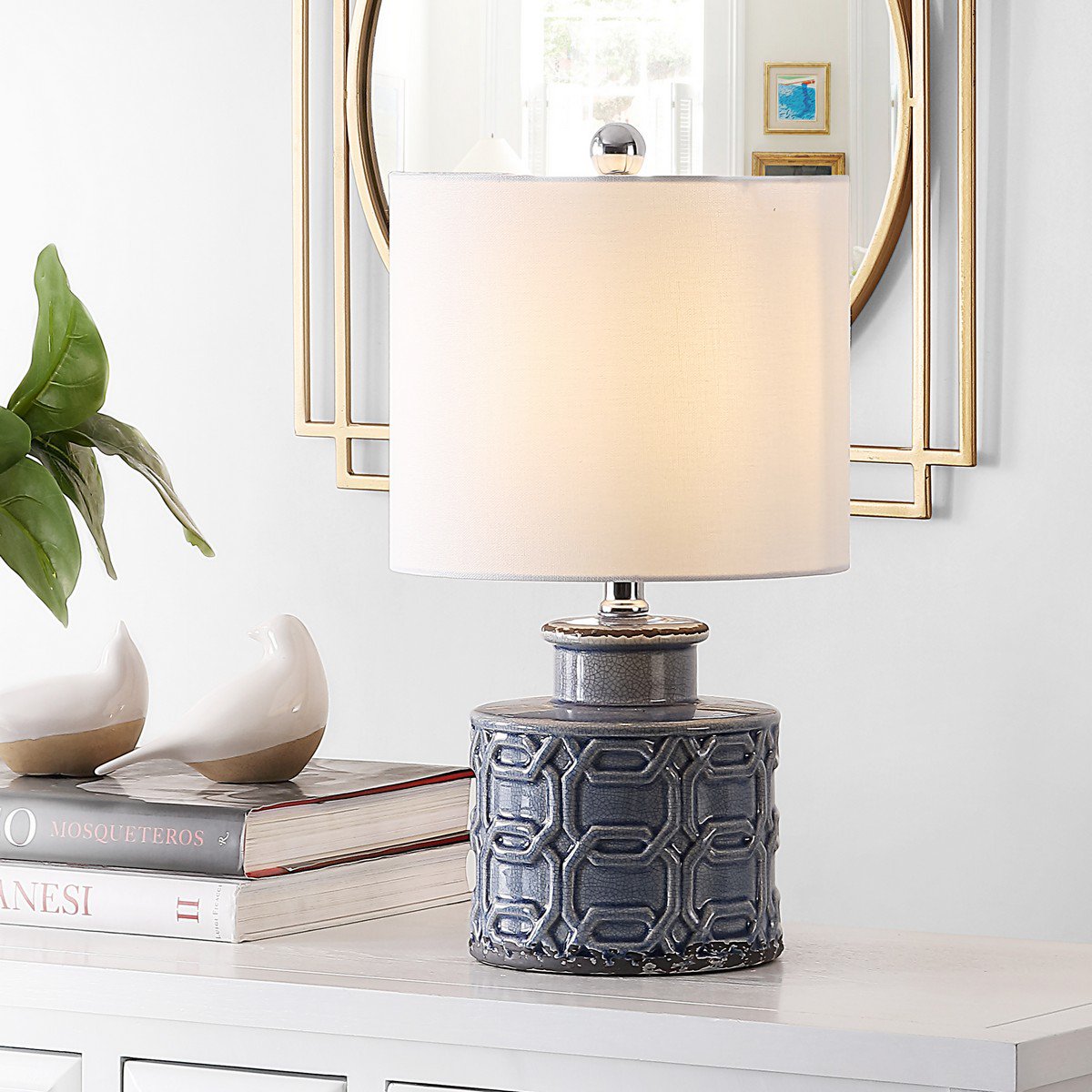 Safavieh Bijou Ceramic Table Lamp - Blue | Table Lamps | Modishstore