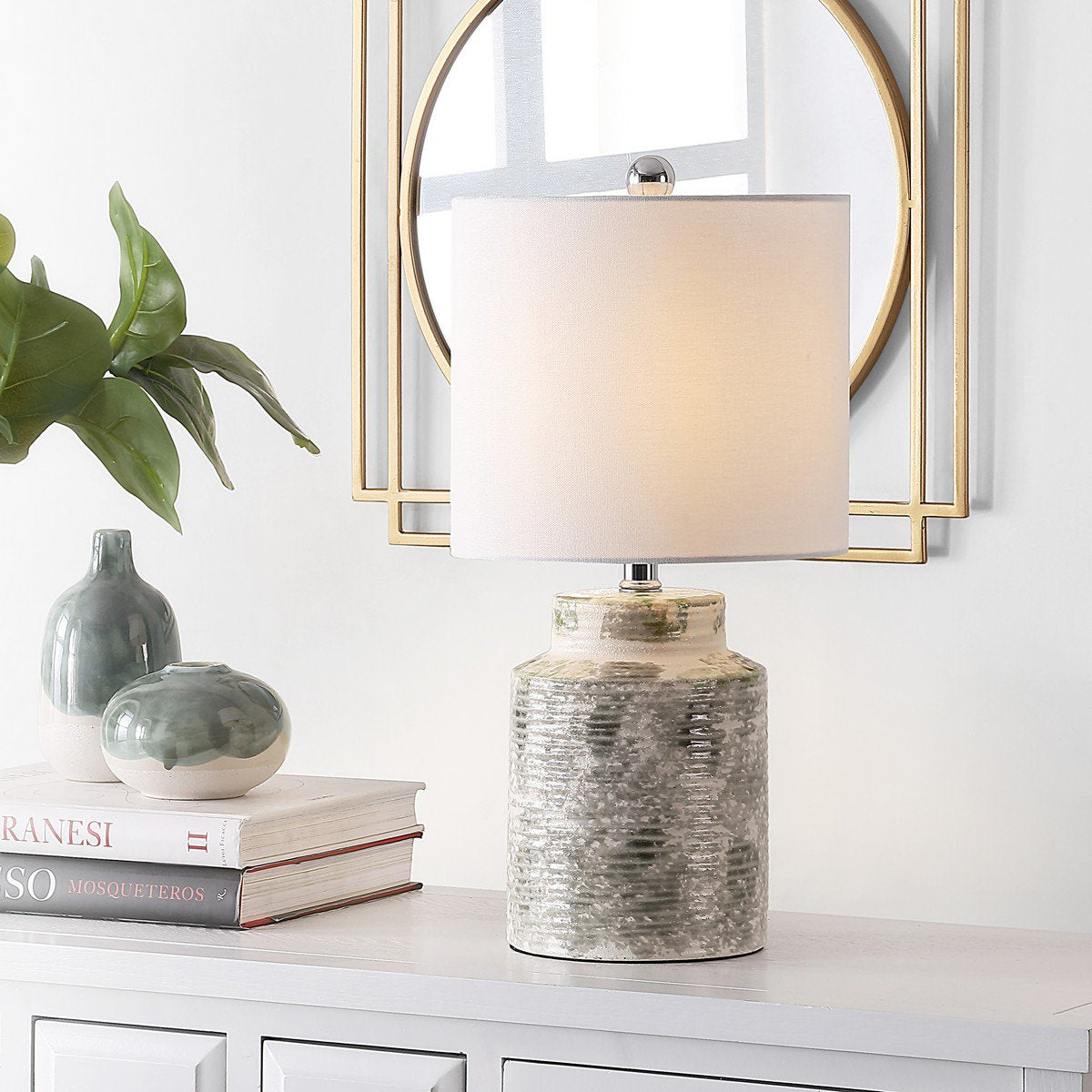 Safavieh Branko Ceramic Table Lamp - Grey | Table Lamps | Modishstore