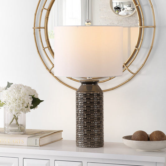 Safavieh Waldina Ceramic Table Lamp - Grey | Table Lamps | Modishstore