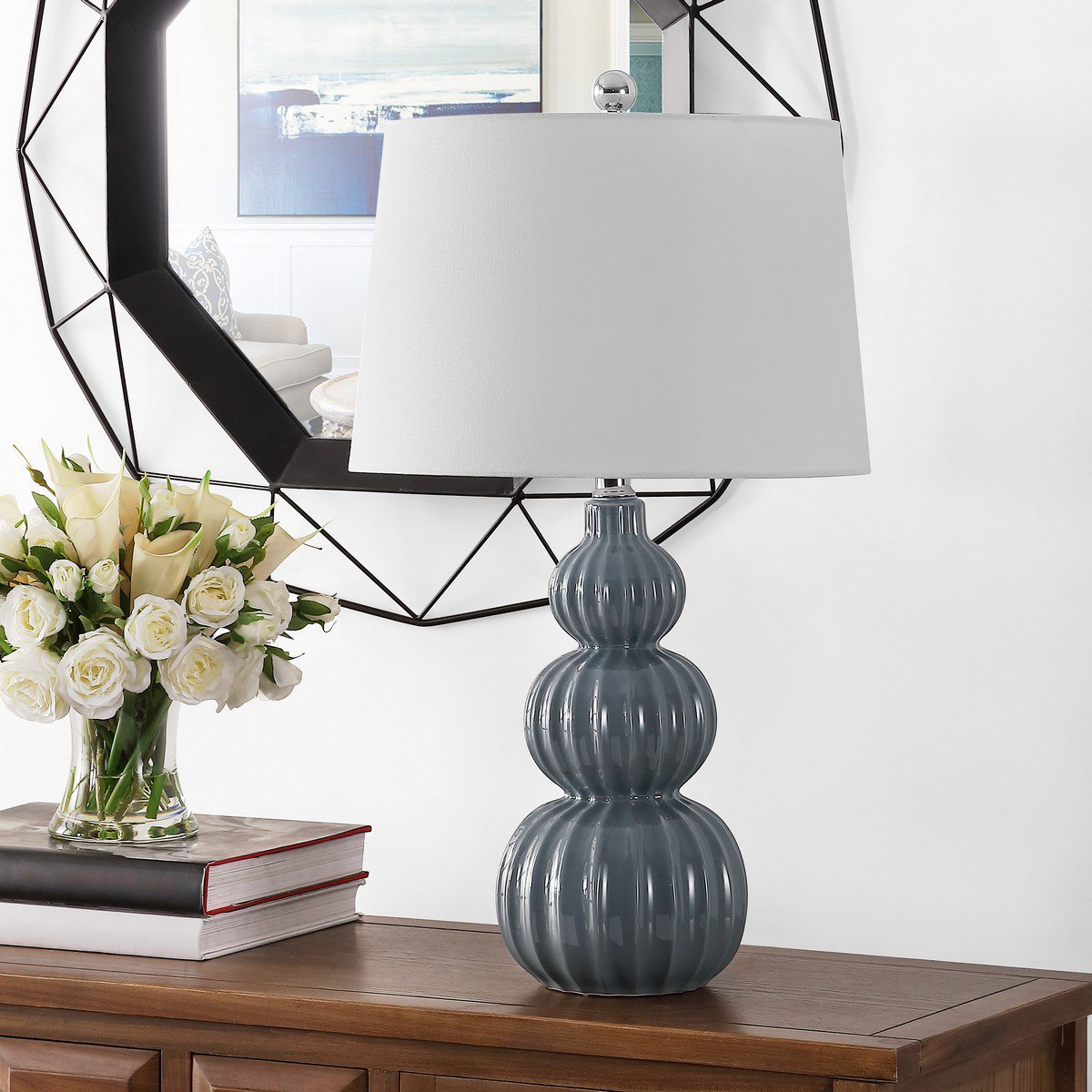 Safavieh Corina Ceramic Table Lamp - Grey | Table Lamps | Modishstore - 3