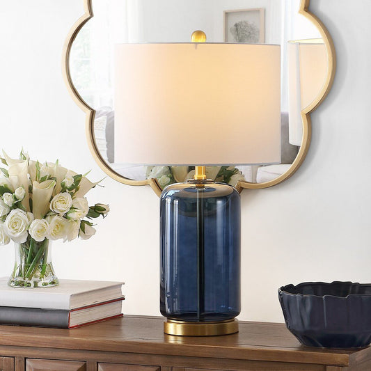 Safavieh Novah Glass Table Lamp - Blue | Table Lamps | Modishstore
