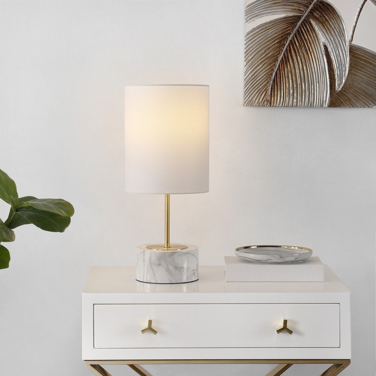 Safavieh Kamilah Iron Table Lamp - White | Table Lamps | Modishstore