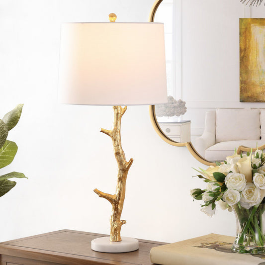 Safavieh Olenna Resin Table Lamp - Gold Leaf | Table Lamps | Modishstore