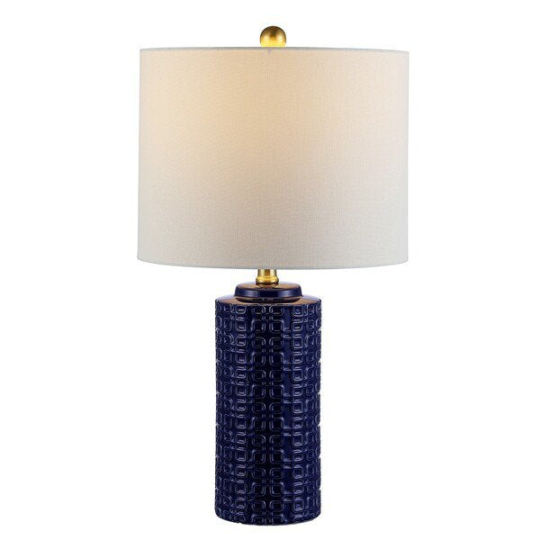 Safavieh Artef Ceramic Table Lamp Set Of 2 - Navy Blue | Table Lamps | Modishstore - 2