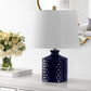 Safavieh Landon Ceramic Table Lamp - Navy Blue | Table Lamps | Modishstore