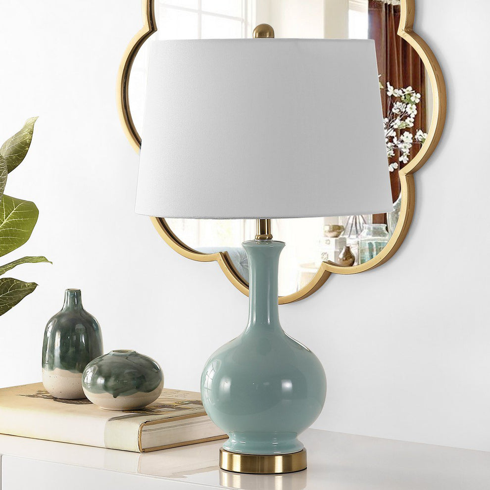 Safavieh Bowie Ceramic Table Lamp - Robins Egg Blue | Table Lamps | Modishstore - 3