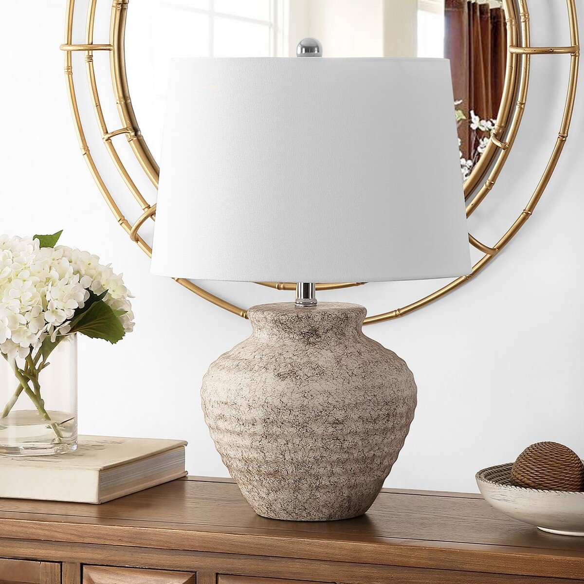 Safavieh Ledger Ceramic Table Lamp - Light Grey | Table Lamps | Modishstore - 3