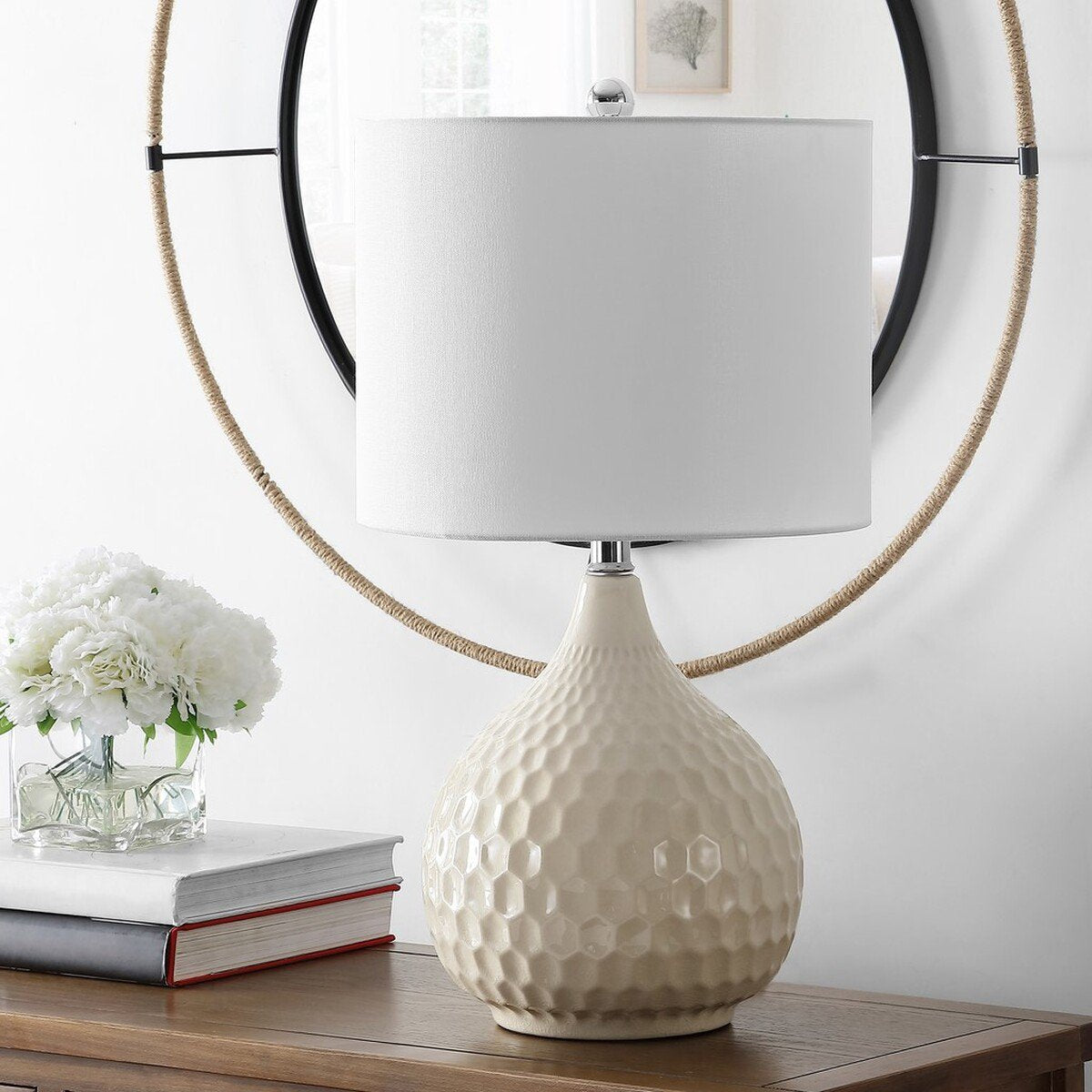 Safavieh Nalon Table Lamp Set Of 2 - Cream | Table Lamps | Modishstore