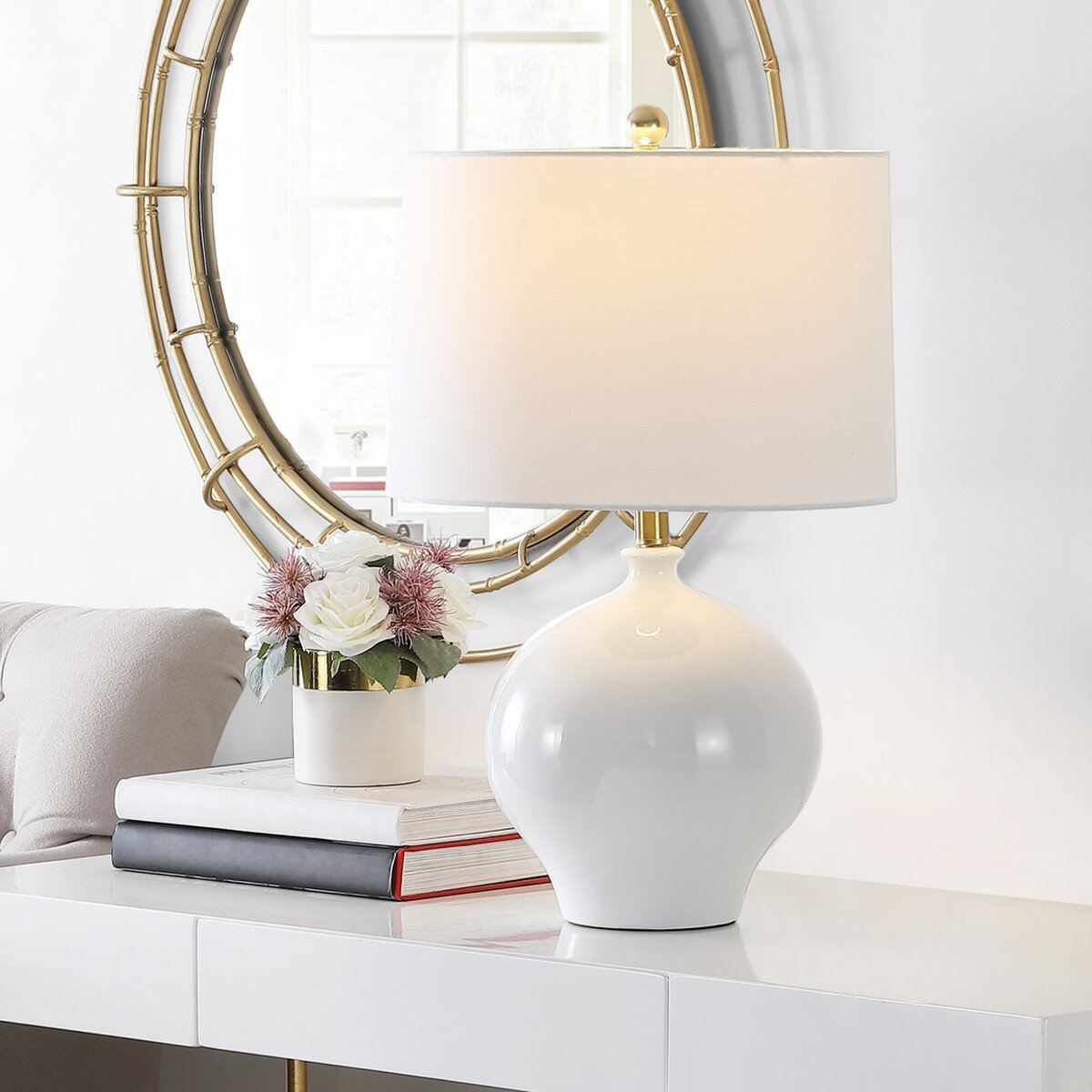 Safavieh Kemli Table Lamp - White | Table Lamps | Modishstore