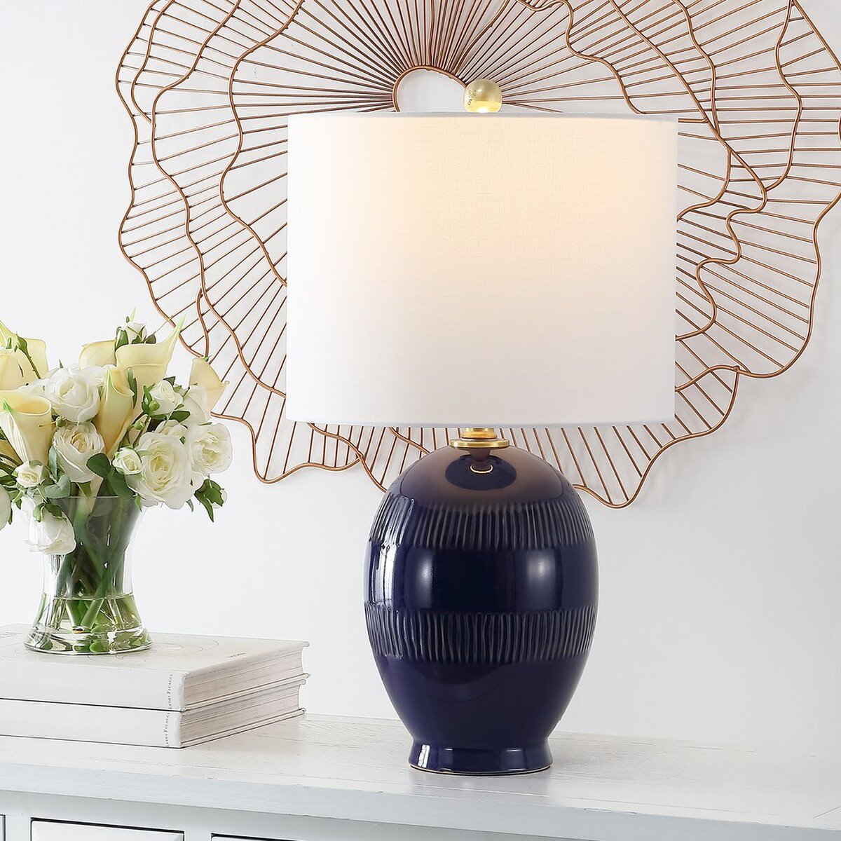 Safavieh Liney Table Lamp - Blue Crackle | Table Lamps | Modishstore - 3