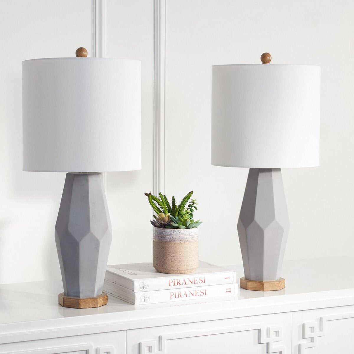 Safavieh Landren Table Lamp Set Of 2 - Grey | Table Lamps | Modishstore - 3